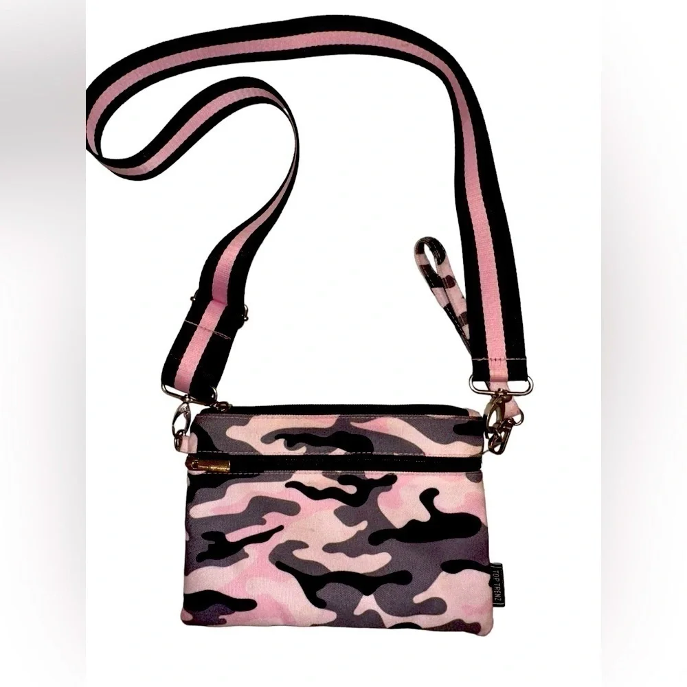 Top Trenz Inc 3 in 1 Canvas Cross Body, Mask Pouch or Fanny Pack NWOT!